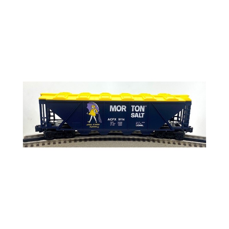 LIONEL 6-9114 MORTON SALT COVERED QUAD HOPPER