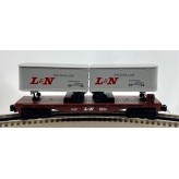 LIONEL 6-9222 LOUISVILLE AND NASHVILLE FLATCAR WITH TRAILERS