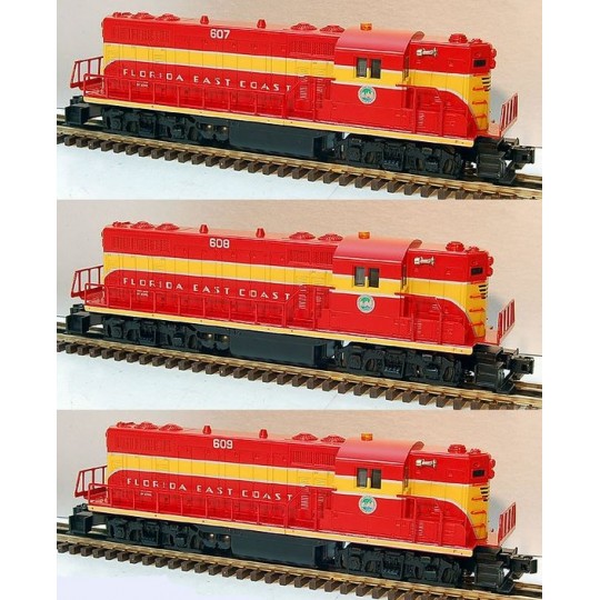 LIONEL 28509 FLORIDA EAST COAST GP-7 TRIPLE LASH UP DIESEL ENGINE