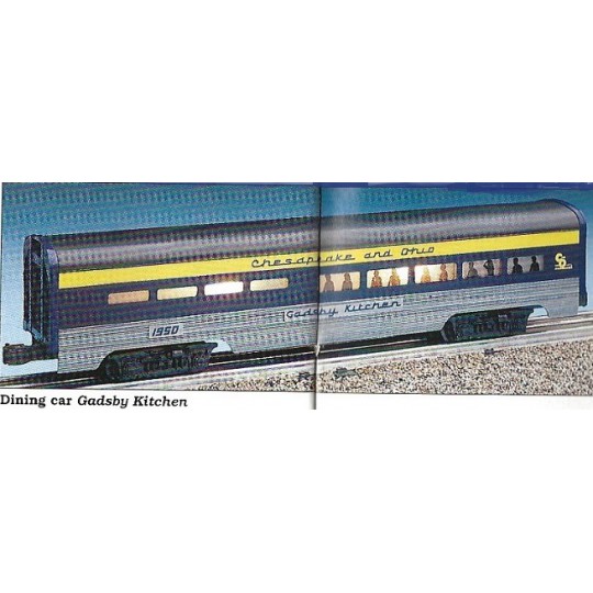LIONEL 19164 CHESAPEAKE AND OHIO STREAMLINED PASSENGER CAR SET - 2 PACK