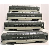 LIONEL 19166 NORTHERN PACIFIC VISTA DOME CAR SET - 4 PACK
