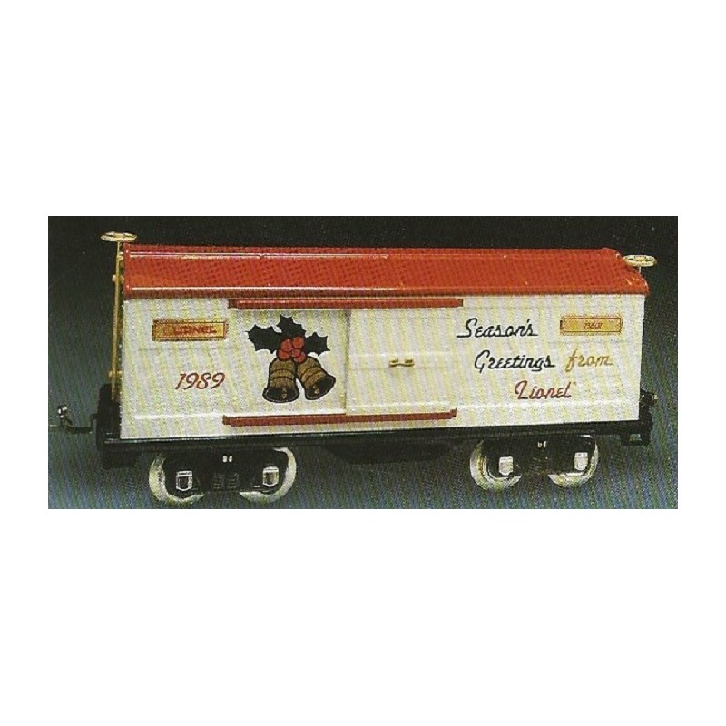 LIONEL 13601 CHRISTMAS HOLIDAY 1989 TINPLATE BOXCAR - STANDARD GAUGE