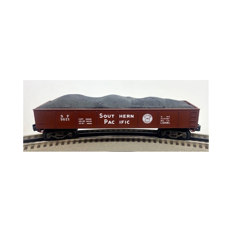 LIONEL 6-9821 SOUTHERN PACIFIC GONDOLA WITH COAL LOAD - STANDARD O