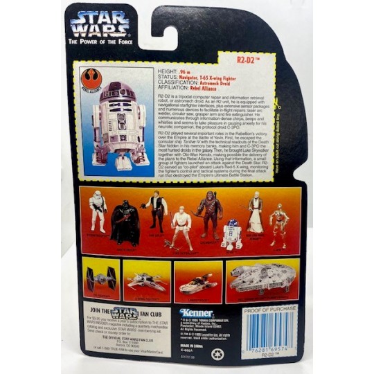 KENNER STAR WARS THE POWER OF THE FORCE R2-D2 ACTION FIGURE