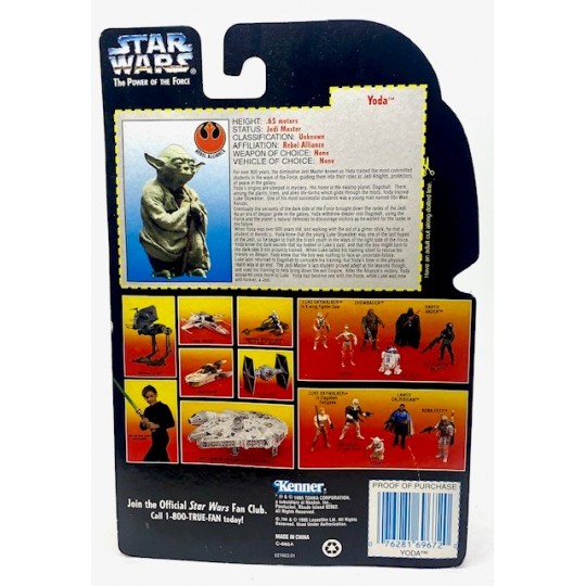KENNER STAR WARS THE POWER OF THE FORCE YODA ACTION FIGURE