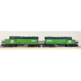 LIONEL 8957 AND 8958 BURLINGTON NORTHERN GP20 DIESEL ENGINE SET