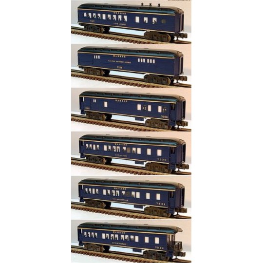 LIONEL 8610 WABASH 4-6-2 STEAM LOCOMOTIVE AND TENDER WITH 6 PASSENGER CARS - FF 1