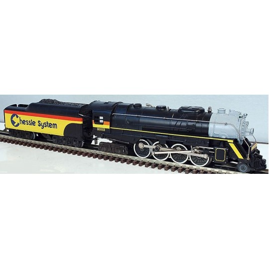 LIONEL 8003 CHESSIE 2-8-4 BERKSHIRE STEAM LOCOMOTIVE AND TENDER