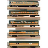 LIONEL 19116 - 19120 GREAT NORTHERN EMPIRE BUILDER PASSENGER CARS - 5 CAR SET