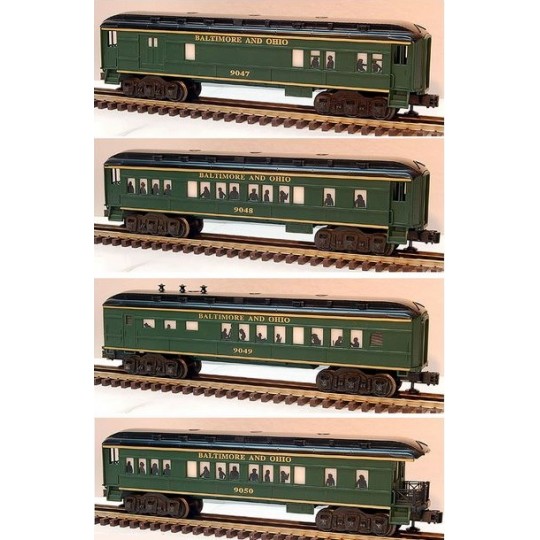 LIONEL 19047 - 19050 BALTIMORE AND OHIO MADISON PASSENGER CARS - SET OF 4