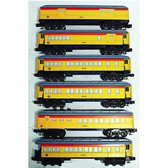 LIONEL 9581 THRU 9586 CHESSIE STEAM SPECIAL 6 CAR PASSENGER CAR SET