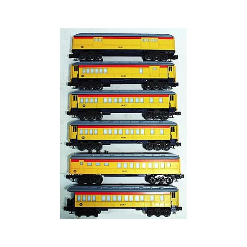 LIONEL 9581 THRU 9586 CHESSIE STEAM SPECIAL 6 CAR PASSENGER CAR SET