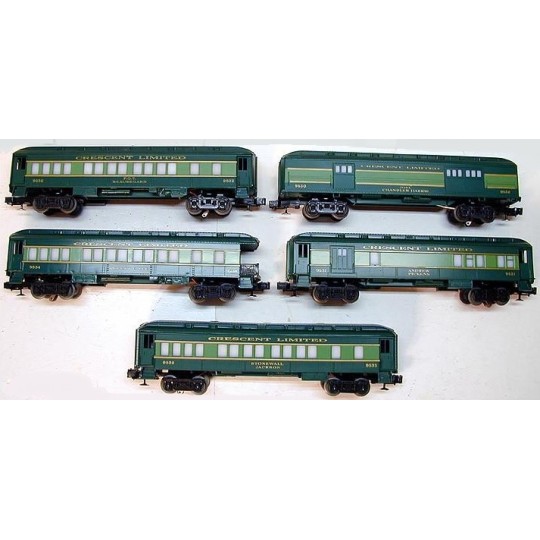 LIONEL 9530, 9531, 9532, 9533, 9534 SOUTHERN CRESCENT LIMITED PASSENGER CAR SET