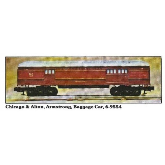 LIONEL 6-9554 THRU 6-9558 WITH 6-9599 CHICAGO AND ALTON LIMITED PASSENGER CAR SET