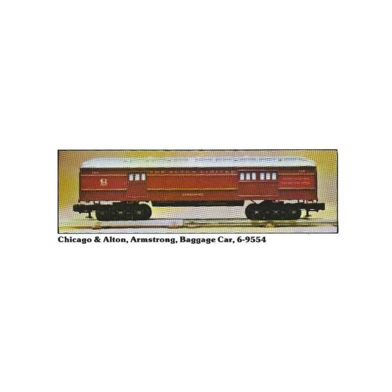 LIONEL 6-9554 THRU 6-9558 WITH 6-9599 CHICAGO AND ALTON LIMITED PASSENGER CAR SET