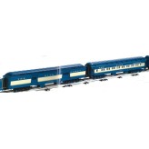 LIONEL 21787 NEW JERSEY CENTRAL BLUE COMET STEAM LOCOMOTIVE WITH TENDER AND 4 PASSENGER CARS