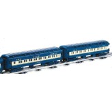 LIONEL 21787 NEW JERSEY CENTRAL BLUE COMET STEAM LOCOMOTIVE WITH TENDER AND 4 PASSENGER CARS