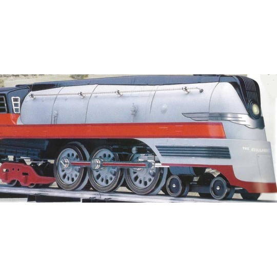 LIONEL 13004 TINPLATE HIAWATHA STEAM LOCOMOTIVE AND TENDER WITH 13006 HIAWATHA PASSENGER CARS