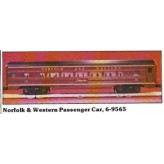 LIONEL 6-7203 WITH 6-9562 THRU 6-9567 NORFOLK AND WESTERN SET OF 7 PASSENGER CARS