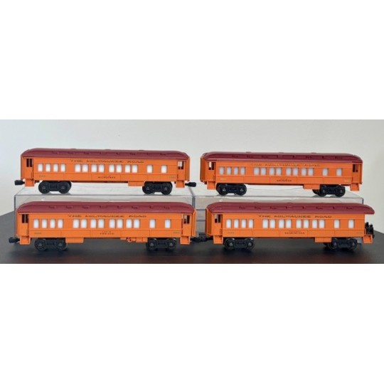 LIONEL 9500 THRU 9506 WITH 9522 AND 9527 MILWAUKEE ROAD SET OF 9 PASSENGER CARS