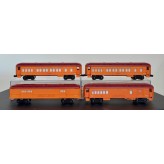 LIONEL 9500 THRU 9506 WITH 9522 AND 9527 MILWAUKEE ROAD SET OF 9 PASSENGER CARS