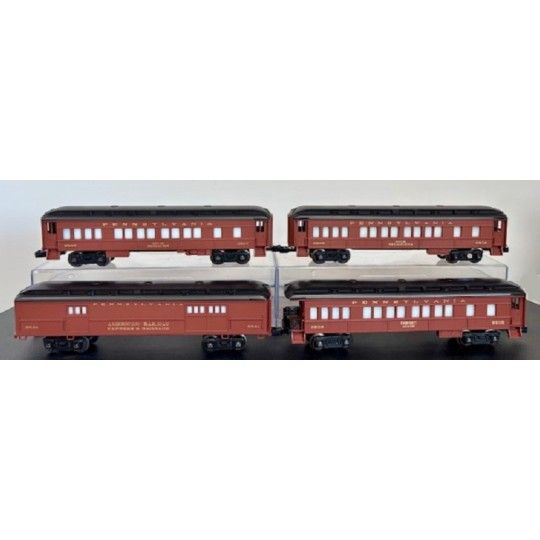 LIONEL 9507, 9508, 9509 AND 9521 PENNSYLVANIA RAILROAD PASSENGER CAR SET