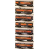 LIONEL 16042 THRU 16049 WITH 16093 ILLINOIS CENTRAL 8 CAR PASSENGER CARS SET