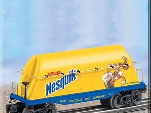 LIONEL 39426 NESTLE NESQUICK FLATCAR WITH MILK CONTAINER