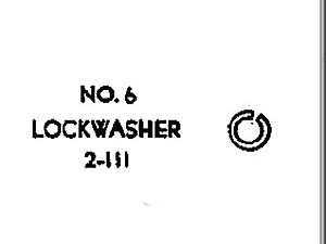 Lionel Part 2-111 split ring lockwasher