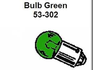 Lionel Part 53-302 14 volt green bulb