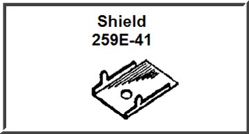 Lionel Parts 259E-41 shield for bottom fingers
