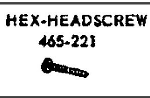 Lionel Part 465-221 hex head screw