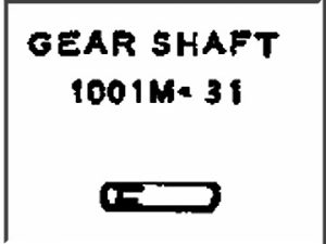 LIONEL PART 1001M-31 gear shaft