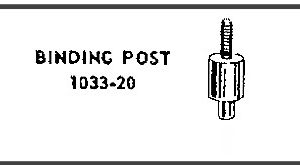 LIONEL PART 1033-20 binding post