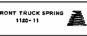 LIONEL PART 1120-11 front truck spring