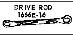 LIONEL PART 1666E-16 drive rod