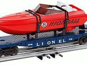 LIONEL 26785 LIONEL LINES O27 FLATCAR WITH POWER BOAT
