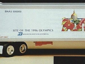 K-LINE K-810902TT BURLINGTON NORTHERN ATLANTA" HEAVY HAULER TRACTOR TRAILER"