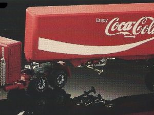 SIKU EUROBUILT 3117 COCA COLA TRAILER TRUCK WTH MACK POWER