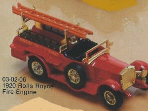 MATCHBOX Y-6 MODELS OF YESTERYEAR 1920 ROLLS ROYCE FIRE ENGINE