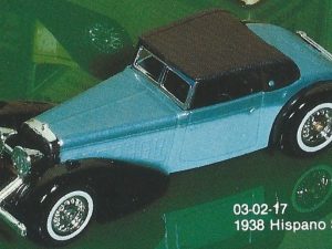MATCHBOX Y-17 MODELS OF YESTERYEAR 1938 HISPANO SUIZA CAR
