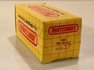 MATCHBOX 17 AMX PRO STOCKER CAR EMPTY BOX