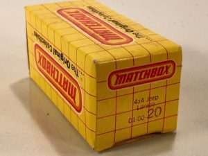 MATCHBOX 20 4X4 JEEP LAREDO EMPTY BOX