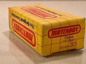 MATCHBOX 35 PONTIAC T ROOF CAR EMPTY BOX