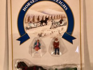 MODEL POWER 6054 HORSE AND SLEIGH WITH TWO PASSENGERS O GAUGE