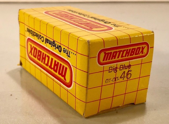MATCHBOX 46 BIG BLUE VOLKSWAGON BUG EMPTY BOX