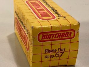 MATCHBOX 67 FLAME OUT CAR EMPTY BOX