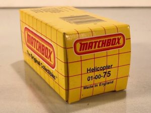 MATCHBOX 75 HELICOPTER EMPTY BOX