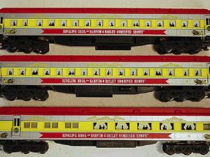 K-LINE K83-0093, K83-0094 AND K-83-0095 RINGLING BROTHERS AND BARNUM AND BAILEY CIRCUS PASSENGER CARS