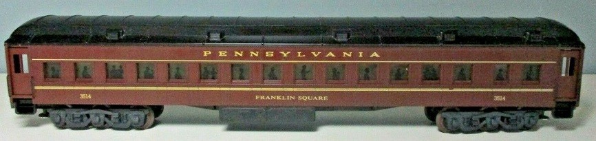 K-LINE K-3514 PENNSYLVANIA THE BROADWAY LIMITED HEAVYWEIGHT FRANKLIN SQUARE COACH CAR